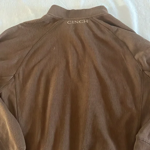 Men's Cinch Brown Quarter-Zip Sweater - Picture 6 of 8